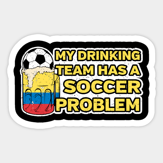 Colombia Soccer Drinking Team Sticker by megasportsfan